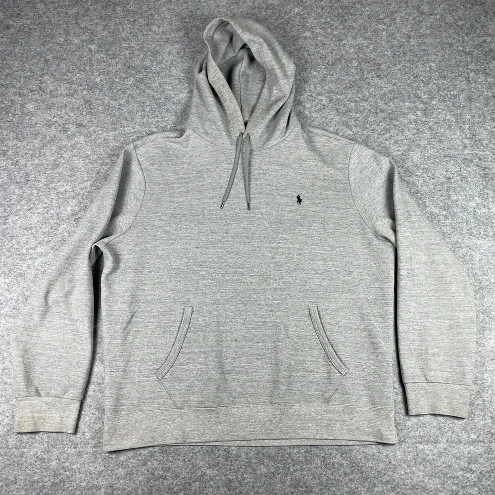 Polo Ralph Lauren Hoodie Mens XXL Grey Pony Kangaroo Pocket Sweatshirt